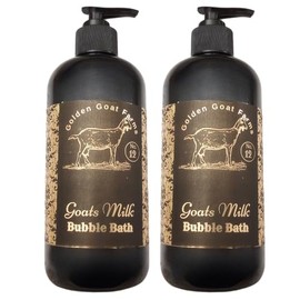Golden Goat Farms Peach Clove & Cardamom Scented Milk & Bubble Bath with Goat Milk, 12 Oz (2 Pack)