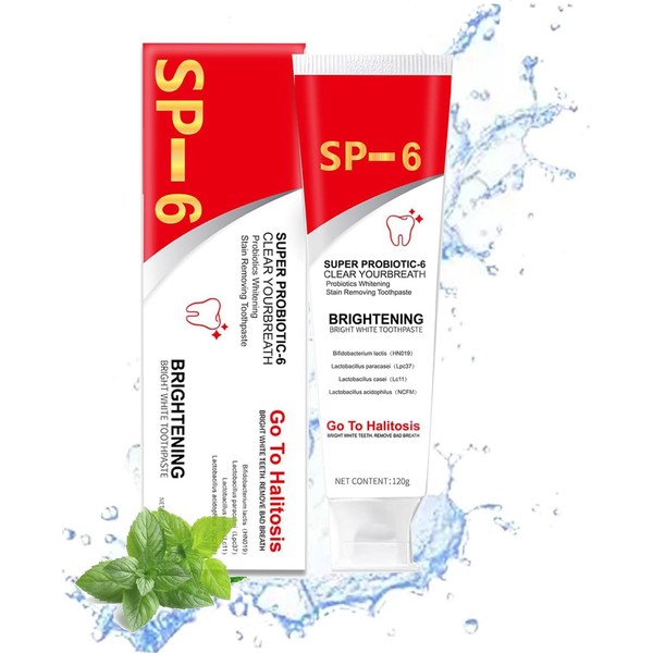 Super Probiotic Sp-6 Toothpaste, Ultra Whitening,Fresh Breath, Toothpaste 4.9 oz