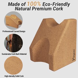 yinyess Guitar Neck Rest, Natural Cork Guitar Neck Support Pillow Cradle Holder, String Instrument Luthier Tool for String Changing, Repair, Cleaning, Guitar Workstation, Guitar Accessories