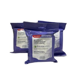 ALMAY GENTLE OIL FREE MAKEUP REMOVER CLEANSING TOWELETTES 75 TOTAL