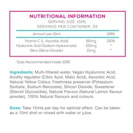 ZENii ProHydrate, Avanced Skin Hydrating Liquid Nutritional Supplement Made with Powerful Hyaluronic Acid and Vitamin C, Silica, Vegan and Gluten-Free, 500 ML