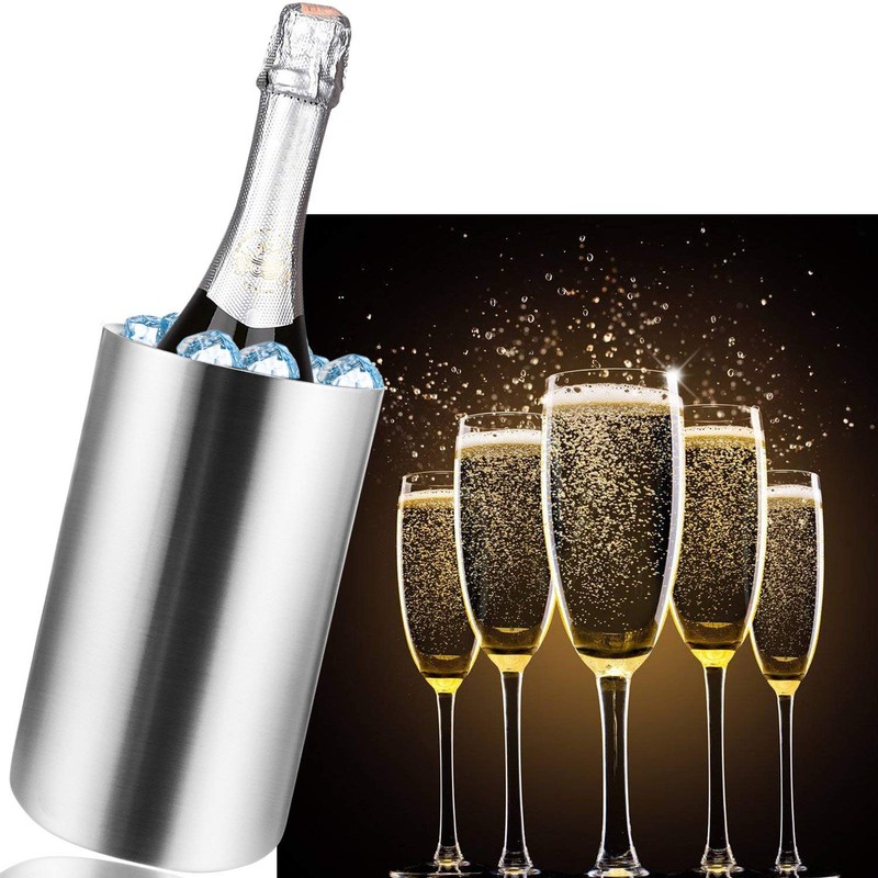 Stainless Steel Ice Bucket Double Wall Wine Cooler