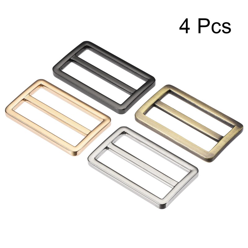 sourcing map Pack of 4 Flat Metal Sliding Straps Adjustable