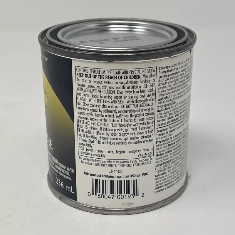 Valspar Cabot 18012 Premium Woodcare, Satin, Polyurethane 1/2 Pint -