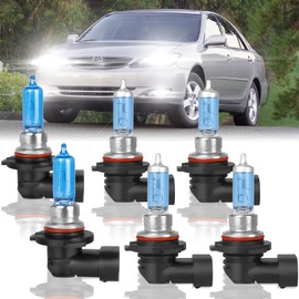 XRDHJI Fit for Toyota Camry 2002 2003 2004 2005 2006 High Performance Halogen Headlight Bulbs,9005 High Beam + 9006 Low Beam + 9006 Fog Light Replacement Bulb Kit,Pack of 6