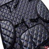 OMAC Car Seat Cover Black with Blue Breathable Cushion PU