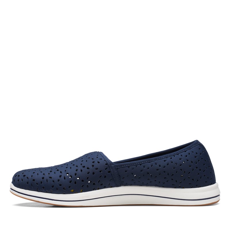 Clarks Breeze Emily Mocasín para Mujer, Azul Marino sintético, 12