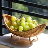 UPKOCH Woven Rattan-Style Serving Basket - 29cm / 11.4in Plastic