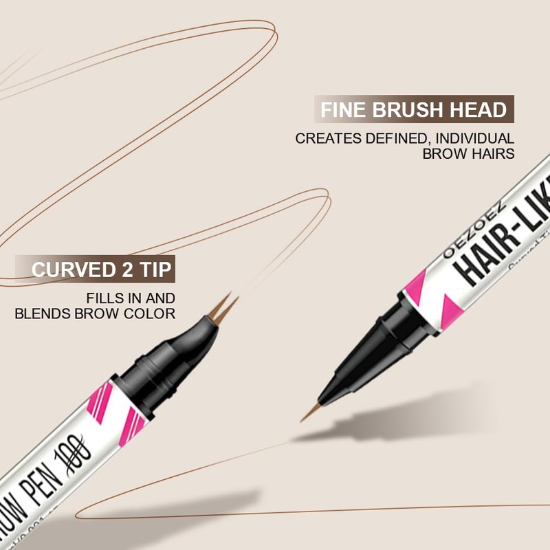 BUTBU Curved Eyebrow Pencil, 2 in 1 Microblading Eyebrow Pen,