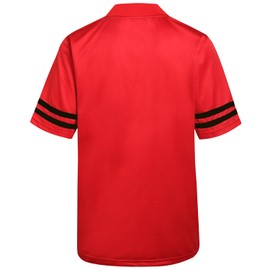 Pullonsy Blank Football Jersey for Men Women Hip-Hop Hipster Shirts College School Sport Practice Tops Black Stripe Red Jersey Size Small
