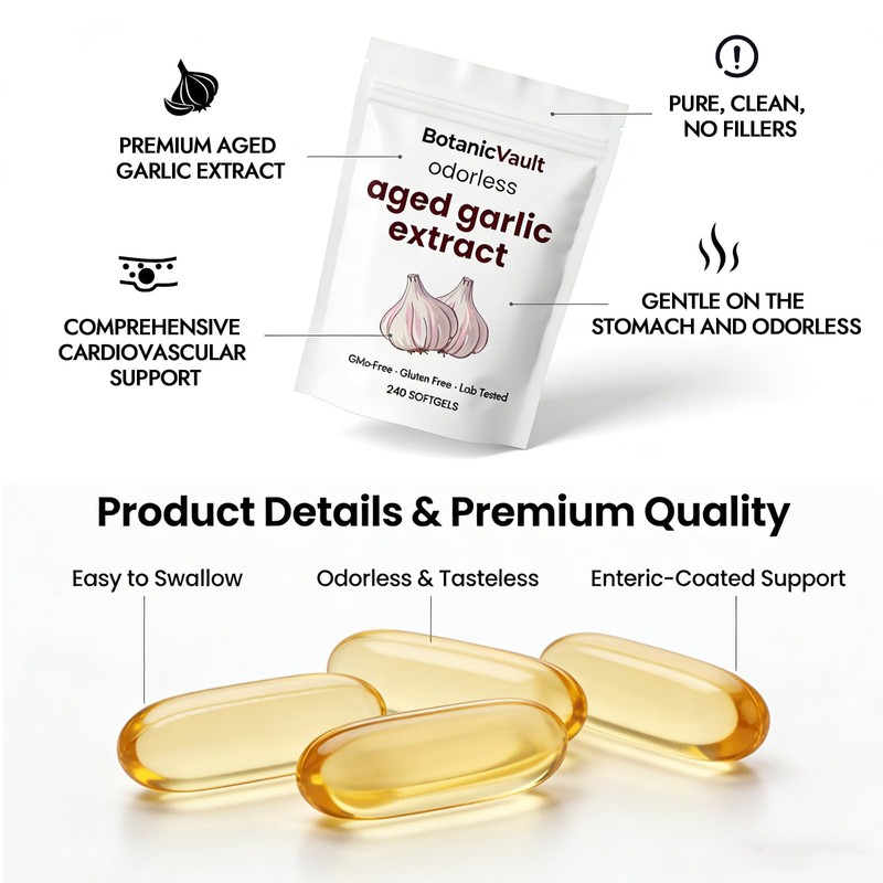 Botanic Vault Aged Garlic Extract | Antioxidant Support for Heart