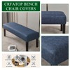 CRFATOP 4 Pieces Stretchy Dining Chair Slipcovers with Bench Cover