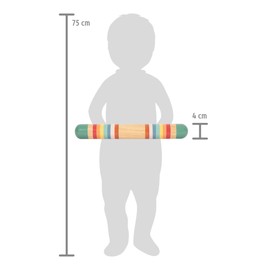 small foot Rainmaker Safari Made of Wood, Rhythm Instrument & Rattle for Children Aged 12+ Months, Sensory Toy, 12319, Multicolor