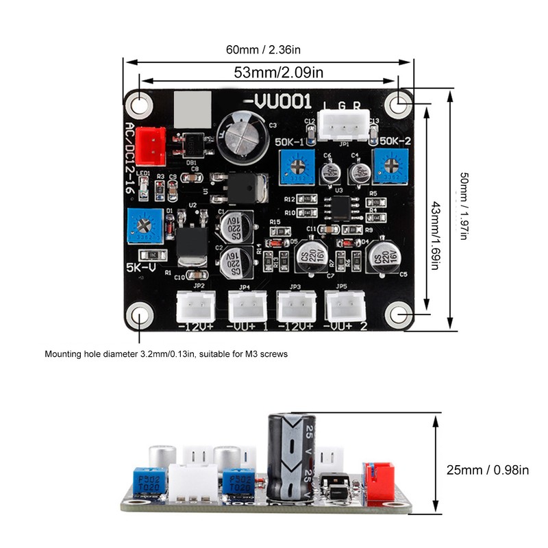 TSDB40SAS0023 VU Meter Power Amplifier DB Meter with Driver Board