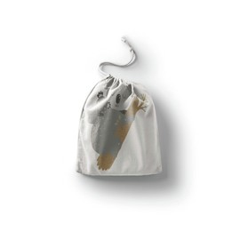 Le Jardin du Lin Printed Cotton Drawstring Bags, Shopping Bag, Cloth Bag, Vegetable Bag, Reusable, Eco-Friendly, Multi-Purpose, Foldable, Size: 12 x 15 cm