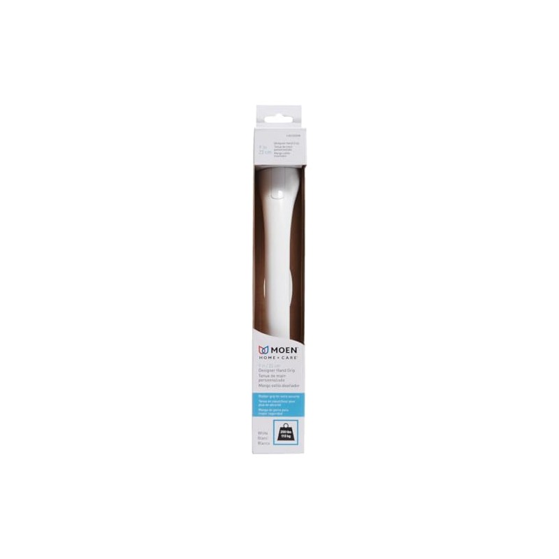 Moen LR2250DW 9-Inch Home Care Designer Hand Grip, Glacier White