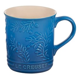 Le Creuset Olive Branch Collection Stoneware Embossed Mug, 14 oz., Marseille