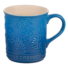 Le Creuset Olive Branch Collection Stoneware Embossed Mug, 14 oz., Marseille
