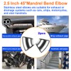 AIMCOCO 2.5Inch 45 Degree Stainless Steel Exhaust Elbow Pipe-16GA/. 065"