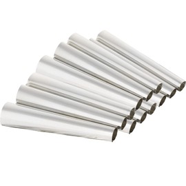 OFXDD Cream Metal Cones - Pack of 12 - Baking Stainless Steel Horn Molds - Non Stick Cone Horns