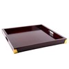 G.E.T. LUX-2121-M Luxury Wooden Serving Tray with Handles, 21" x