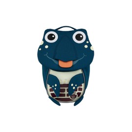 Affenzahn Little Friend Nursery Backpack for 1-3 Years Old Ergonomic Reflective Pull Tongue with Name Plate, Turtle - Petrol, One size fits all