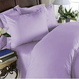 Elegant Comfort Ultra Soft 4-Piece Bed Sheet Set - 1500 Premium Hotel Quality Microfiber, Wrinkle & Fade Resistant, Includes Flat Sheet, Fitted Sheet and 2 Pillowcases, Queen, Lavender