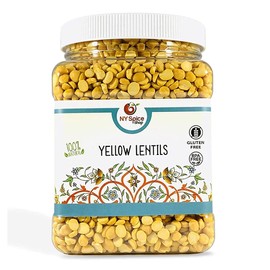 Split Yellow Chickpea Lentils - Split Desi Chickpeas - Indian Chana Dal – Split Bengal Lentils - Pure Indian Lentils - 5 Pound Bag By NY SPICE SHOP