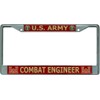 U.S. Army Combat Engineer Chrome License Plate Frame