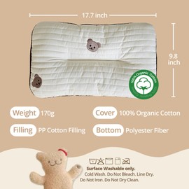 USMK Toddler Organic Cotton Bear Pillow