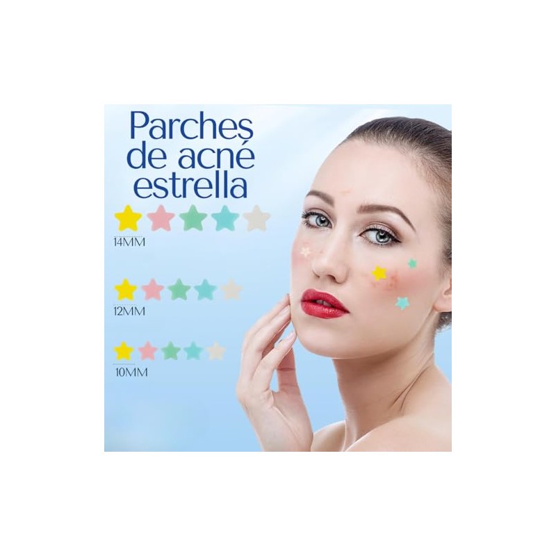 716 Parches Anti Acné en Figuras de Estrella y Corazón