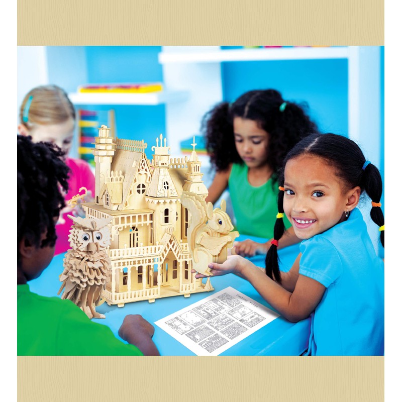 Puzzled 3D Puzzle Owl Wood Craft Construction Model Kit, Fun