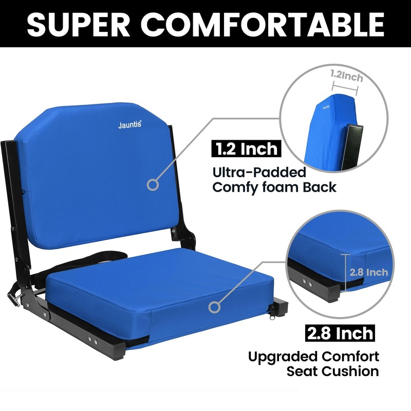 Jauntis Stadium Seating for Bleachers, Bleacher Seats with Ultra Padded