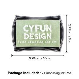 Briartw Clear Embossing Ink Pad for Stamping - Slow Drying, Crisp Watermark Effect - Compatible with Embossing Powders & Heat Tools - 2.75x3.93 Inches (7x10cm)