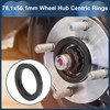 INFINAUTO 78.1mm to 56.1mm Car Wheel Hub Centric Rings Black
