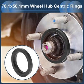 INFINAUTO 78.1mm to 56.1mm Car Wheel Hub Centric Rings Black Polycarbonate Wheels Center Shaft Shock Absorbing Hubrings 4 Pcs