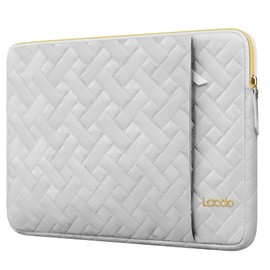Lacdo Laptop Sleeve Case for 14 inch New MacBook Pro M4/M3/M2/M1 Chips Pro Max A3112 A3401 A3185 A2918 A2992 A2779 2024-2021, 13.8" Surface Laptop 7th, 13.5" Surface Laptop 6 5 4 3 Computer Bag, Gray