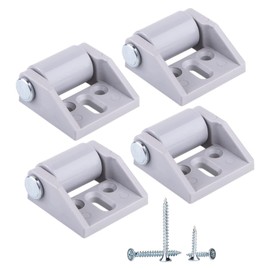 Diforma (Pack of 4) Small 15mm Furniture Castors, Rubber Wheels, Fixed Castors, Non Slip One Direction Wheel with Mounting Plate, Screws Included (4), Grey