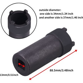 GREYTEN Starter Clutch Lock Spanner Removal Tool, 4-Pin Lock Nut Spanner for GY6 Engine Clutch, Motorcycle Clutch Lock Removal Tool Socket Wrench, 34mm/1.34 inch and 37mm/1.46 inch