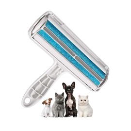 Pet Hair Remover Roller Brush. Cat and Dog Hair Remover from Clothes, Sofas, Furniture, Couch, Carpet, Car Seats. (Petola Pet Hair Remover-Blue)