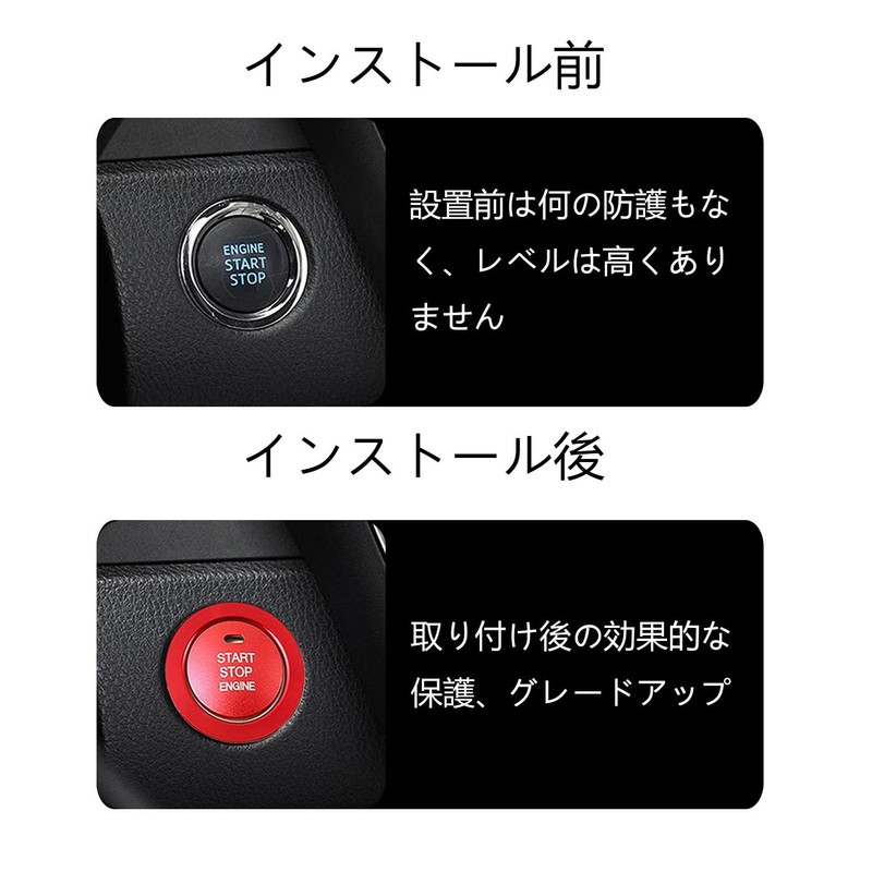 BRIIKPP Engine Start Button, Starter Ring, Dust Proof, Easy Installation,