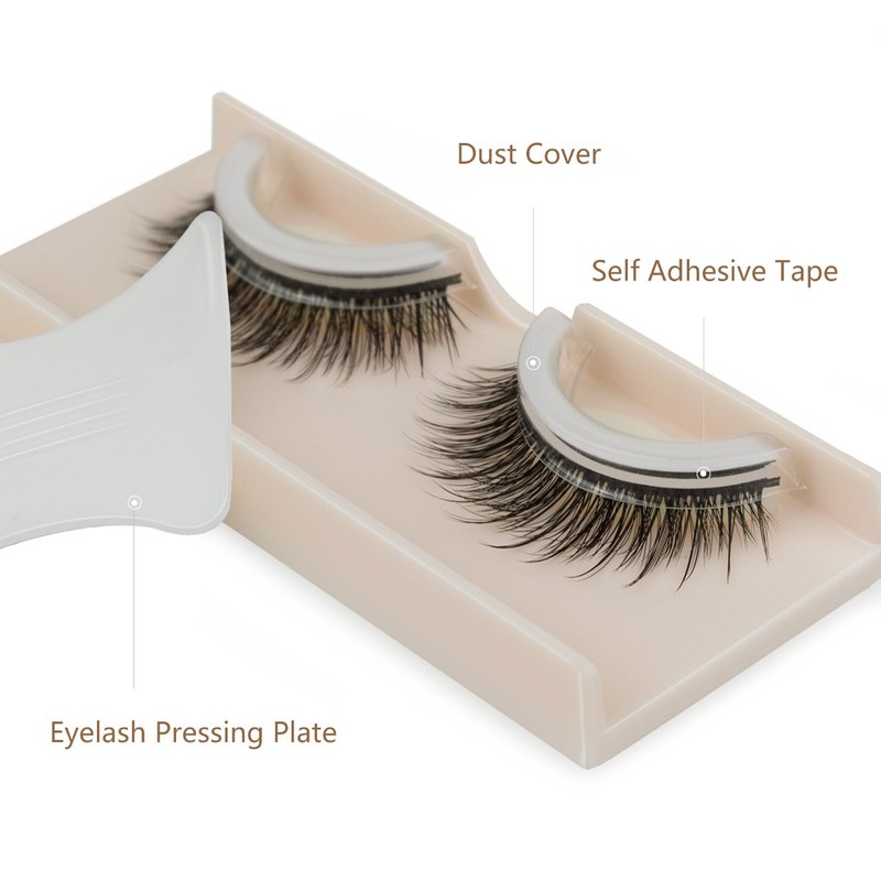 IKIBITY Self-Adhesive Eyelashes No Glue Involved Fake Lashes Extensions Reusable
