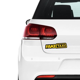 Fake Taxi Sticker Decal Funny Car Bumper Stickers Van Camper Bumper Decal