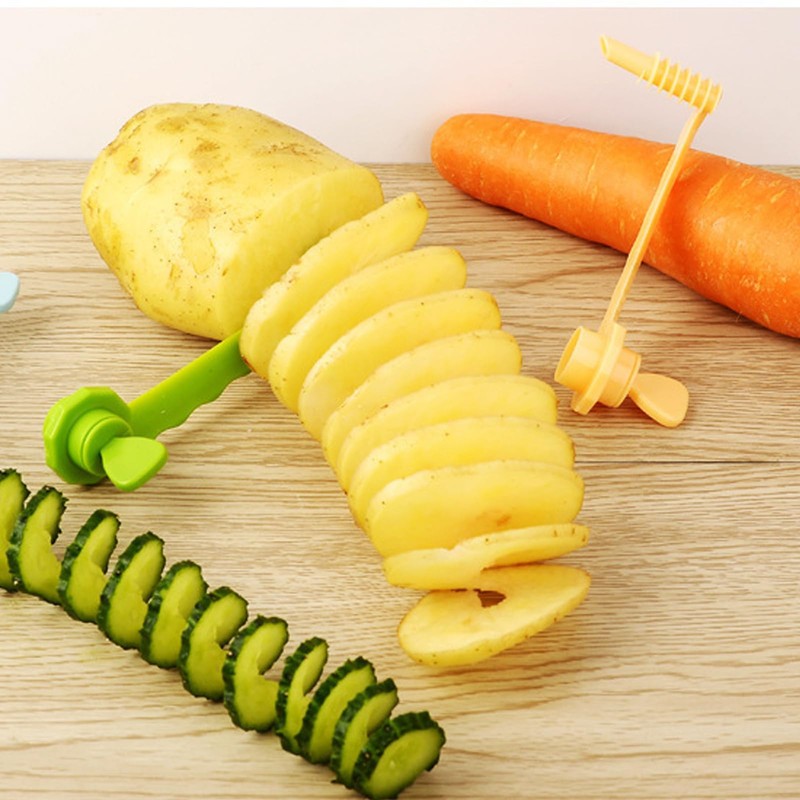 3 PCS Potato Spiral Cutter, Vegetable Spiralizer, Spiral Cutter, Kitchen