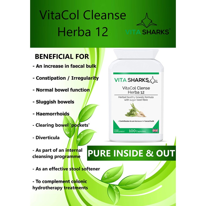 VitaCol Cleanse & Clear Herba 12 - Fibre Enriched Vegetarian