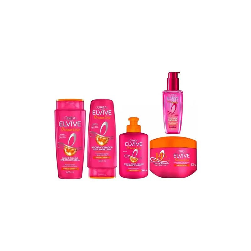 Oréal Elvive Dream Liso Kit Pzs Shampo 680 Anti Frizz