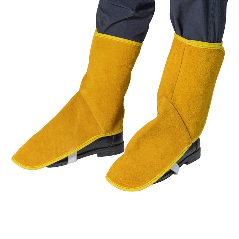 VIDAYA Leather Welding Spats, Welder Shoe Protectors (Short 9", 1
