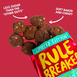 Rule Breaker Snacks Vegan Gluten Free | Mint Chocolate Brownie Cookie Bites | Plant-Based, Dairy, Nut, Soy, Allergen Free, Kosher | Soft-Baked School Snacks for Kids and Adults (Pack of 6)