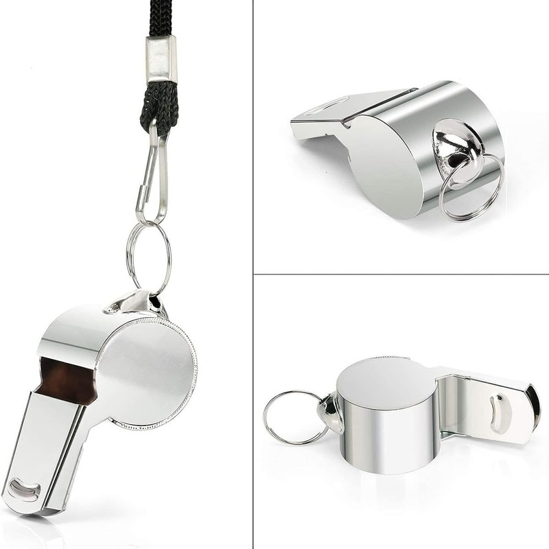 Whistle for Coaches 6 pcs, Stainless Steel Whistles for Teachers