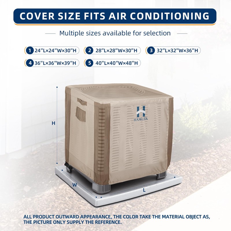 HAMLER Air Conditioner Cover for Outside Units, Outdoor AC Cover